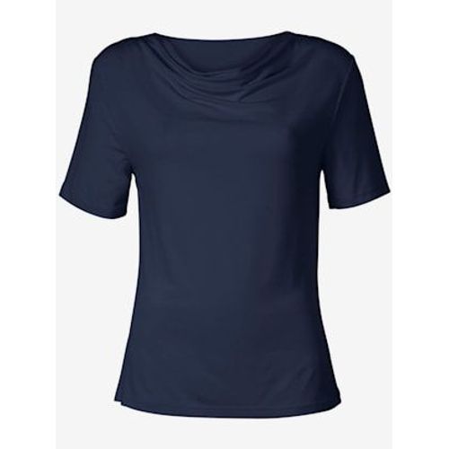 T-Shirt Féminin Élégant Col Bénitier - - Marine