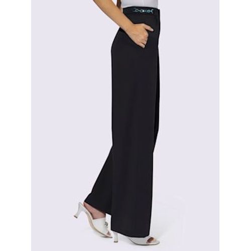 Pantalon Tailleur Jambes Larges Mode - Ashley Brooke - Noir