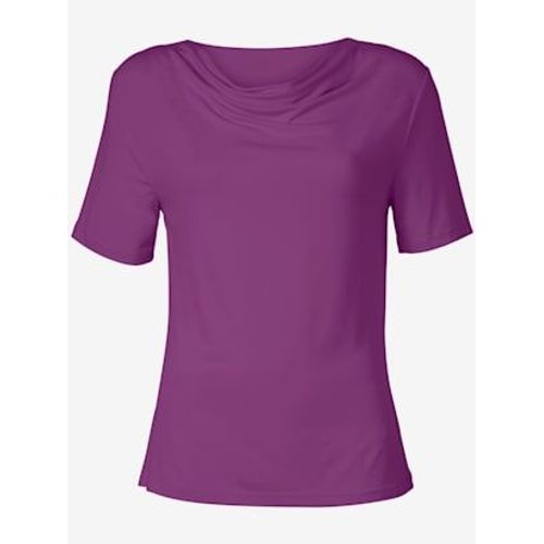 T-Shirt Féminin Élégant Col Bénitier - - Violet