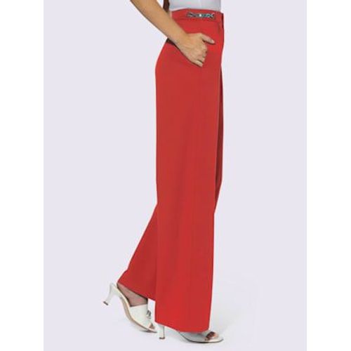 Pantalon Tailleur Jambes Larges Mode - Ashley Brooke - Rouge