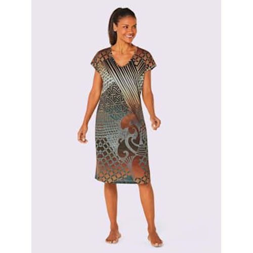 Robe D'été Jersey Fin - - Chamois-Jade Imprimé