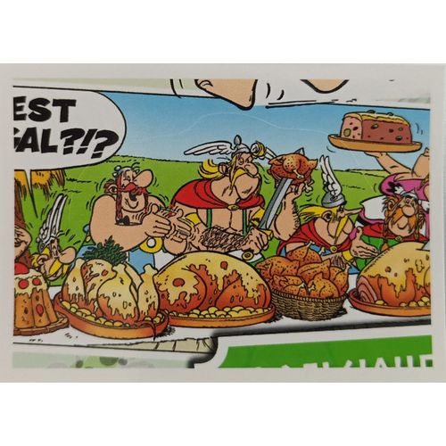 Autocollant. Vignette. Sticker. Panini. Collection Carrefour 60 Ans D'Aventures Astérix Tout Un Monde À Explorer. Obélix Au Banquet N° 84