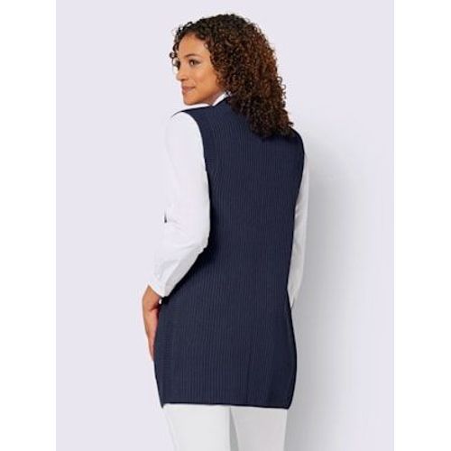 Gilet En Tricot Pur Coton - Collection L - Marine