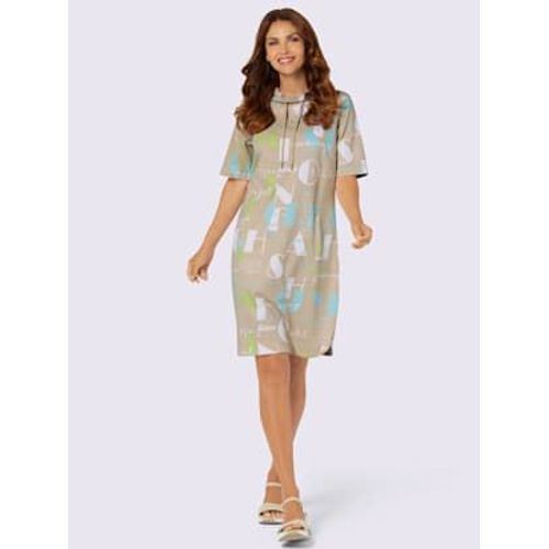 Robe Imprimée Coupe Affinante - - Sable-Menthe Imprimé