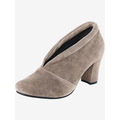 Escarpins Cuir Velours De Chèvre Taupe