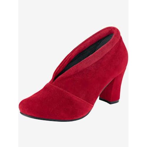 Escarpins Cuir Velours De Chèvre Rouge