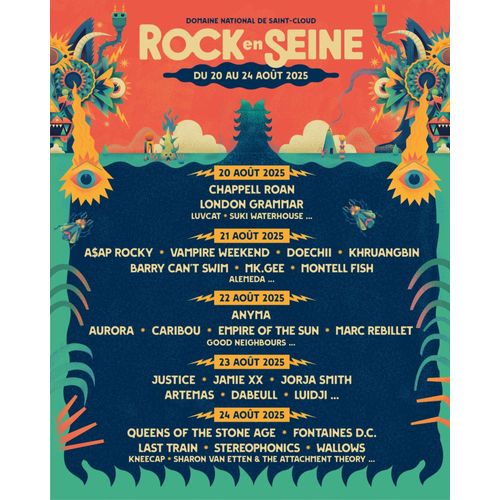 Billet Festival Rock En Seine 2025 - Domaine National De Saint Cloud - 24/08/25