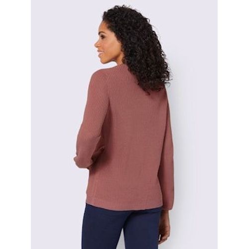 Pull Encolure Ronde 50% Coton - Collection L - Bois De Rose