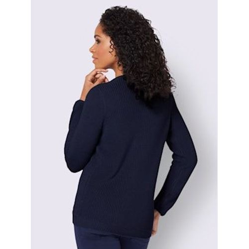 Pull Encolure Ronde 50% Coton - Collection L - Marine