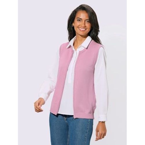 Gilet En Tricot 50% Coton - Collection L - Vieux Rose