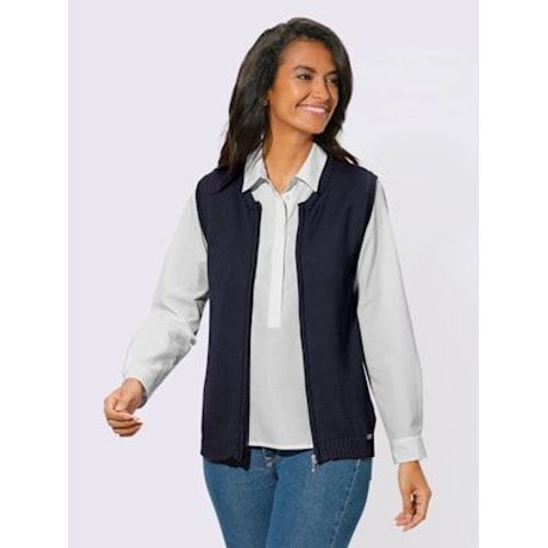 Gilet En Tricot 50% Coton - Collection L - Marine