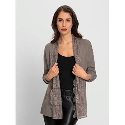 Veste En Tricot 70% Viscose - Ashley Brooke - Taupe Chiné