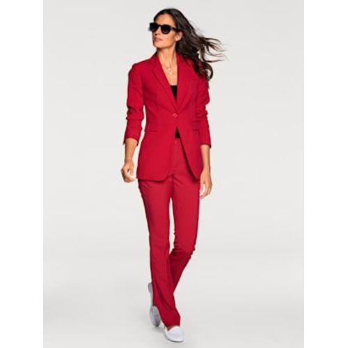 Tailleur Pantalon Coupe Droite - Ashley Brooke - Rouge