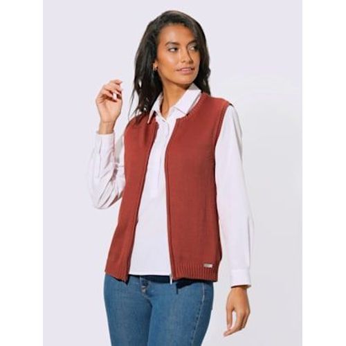 Gilet En Tricot 50% Coton - Collection L - Rouille
