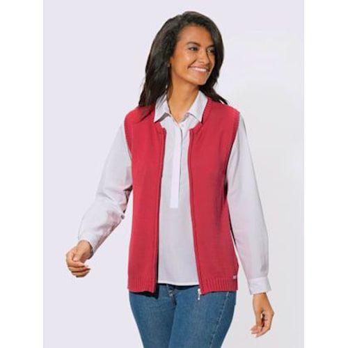 Gilet En Tricot 50% Coton - Collection L - Rouge Corail