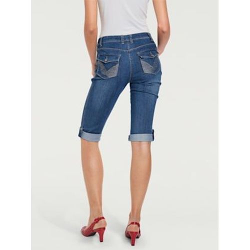 Corsaire En Jean Coupe Skinny - Ashley Brooke - Bleu Délavé