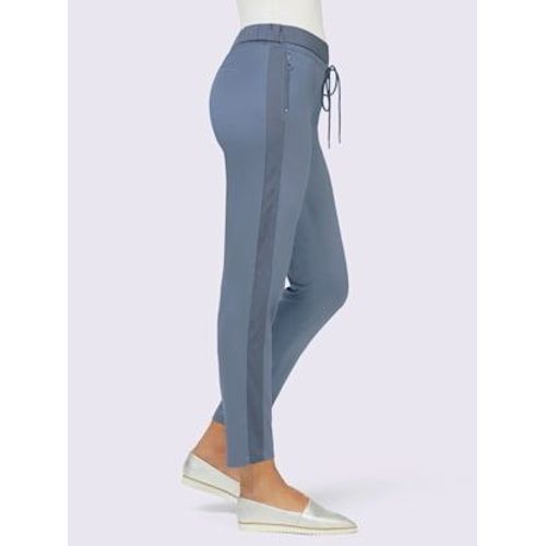 Pantalon De Jogging Joli Satin Mat Brillant - Creation L - Bleu Fumée