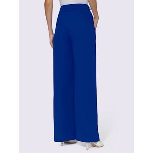 Pantalon Tailleur Jambes Larges Mode - Ashley Brooke - Bleu Roi