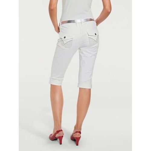 Corsaire En Jean Coupe Skinny - Ashley Brooke - Blanc