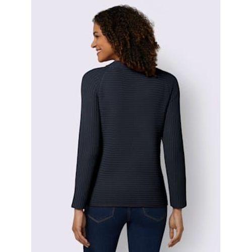 Pull À Manches Longues 50% Coton - Collection L - Marine