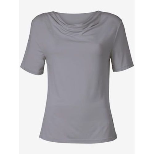 T-Shirt Féminin Élégant Col Bénitier - - Anthracite