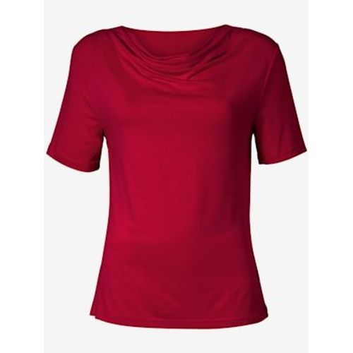 T-Shirt Féminin Élégant Col Bénitier - - Rouge