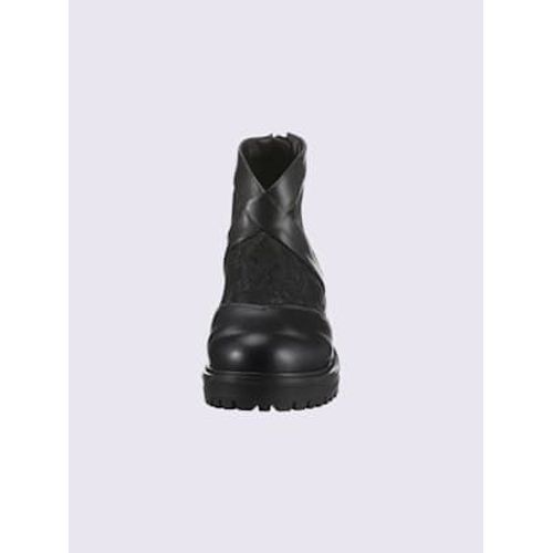 Bottines Superbe Mélange De Matières Noir