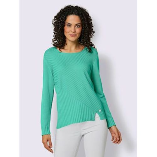 Pull À Manches Longues Mélange Coton Et Lyocell De Qualité - Creation L Premium - Bleu-Vert
