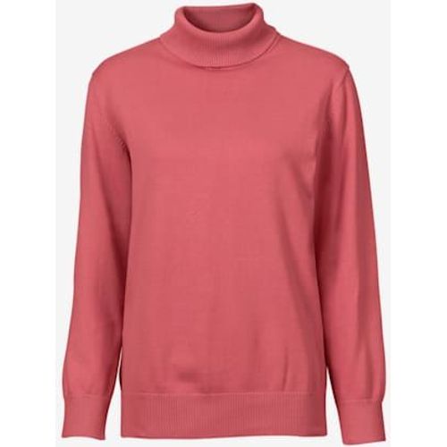 Pull À Col Roulé Pur Coton - Collection L - Rouge Corail