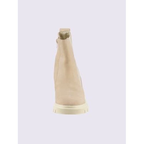 Bottines Cuir Velours De Vache Sable