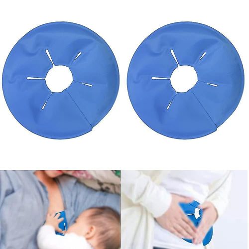 2 Packs De Gel Pour Les Seins Packs De Gel Rond Packs De Glace, Tampons De Gel D'allaitement Chaud Et Froid, Boost Milk Let-Down Wi