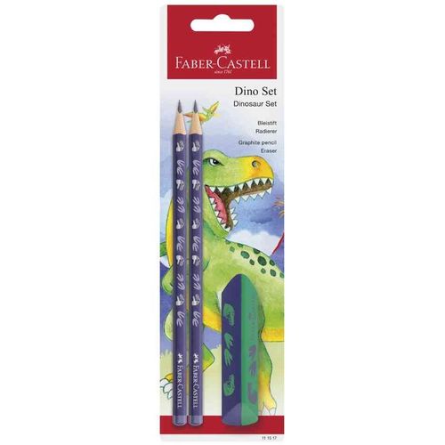 Faber-Castell Kit D'écriture Dino, 3 Pièces, Bleu