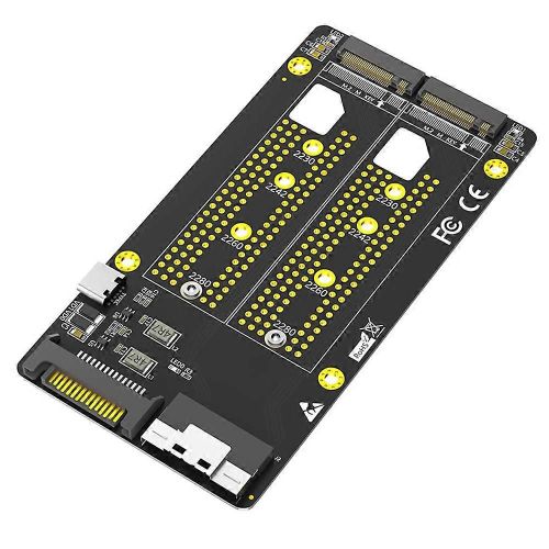 Double adaptateur SSD M.2 NVME 2X vers SFF-8654 8X (carte mère de bifurcation PCIe requise)