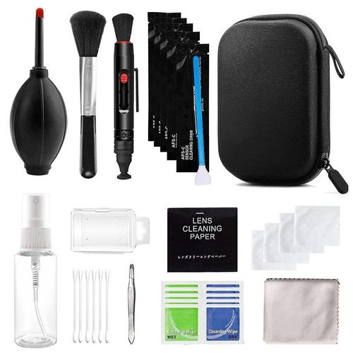 Kit de nettoyage de caméra reflex numérique professionnel 29-en-1 Ensemble de nettoyage de caméra pour lentille de capteur