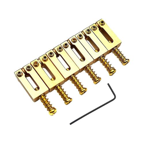 6 Set Bridge Saddle Pour Solid Brass Electric Guitar Bridge Bridge Code String Pull String Code Stri