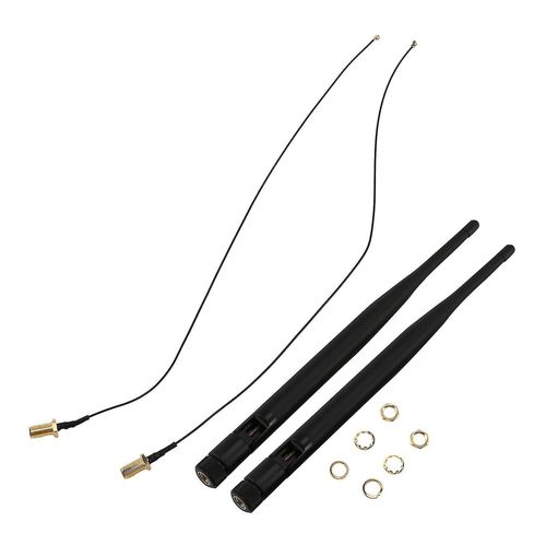 2 x 6dbi 2.4ghz 5ghz bande Wifi Rp-sma antenne + 2 x 35cm U.fl / Ipex Câble