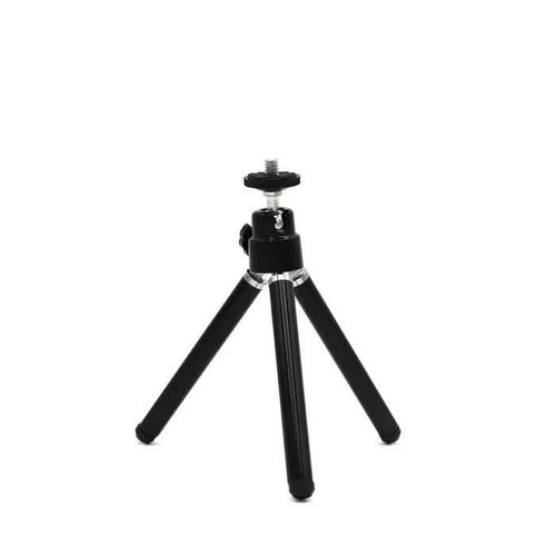 Trépied photo,Mini trépied Flexible en alliage d\'aluminium, Support à 2 sections pour projecteur, Appareil photo - Black[E3268]