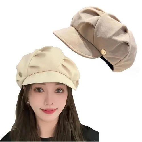Beige, Kaki - Chapeau D\'hiver - Femme - Béret Nuage - Beige Et Kaki - Taille Unique - 2 Pièces