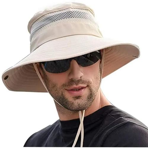 Beige - Chapeau De Soleil - Pliable - Large Bord - Anti Uv - Beige - Pour Homme