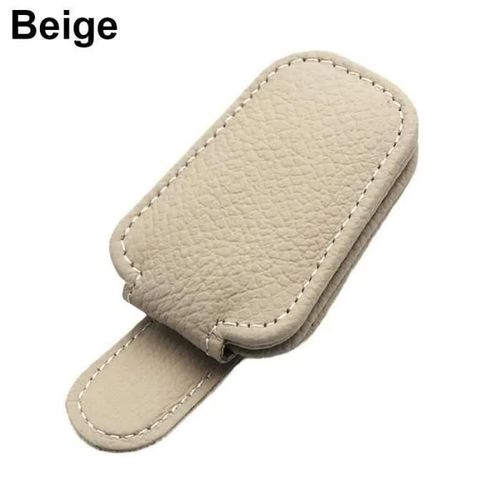 Etui à lunettes,Clip universel en cuir pour lunettes pare-soleil,Accessoires d\'intérieur de voiture,Attache carte de - D[D39727251]