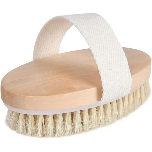 Brosse De Bain,Brosse Pour Le Corps À Brossage À Sec,Brosse Exfoliante Pour Peau Sèche En Poils Naturels Pour Une Peau Impeccable 