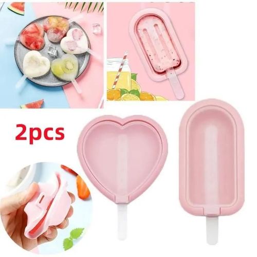 Rose - Moules À Glace En Silicone - Non Spécifié - 2 Pièces - Couleur Rose - Facile À Démouler - Réutilisables