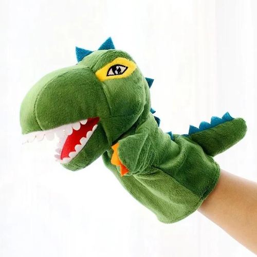 Marionnette à main et à doigt en peluche pour fille, Jouet en forme de requin, Jeu de beurre, Anime-Dinosaure