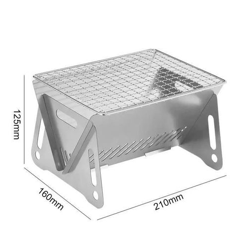 Réchaud,Mini poêle à bois d\'extérieur Portable Camping pique-nique barbecue voyage cuisinière à bois pliant en acier - g[D12464784]