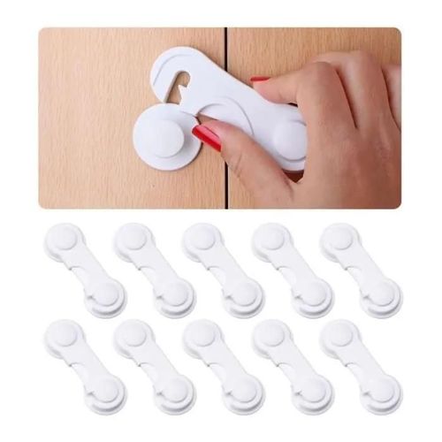 Bloque Porte Bébé - 10 Pièces - Sécurité Placard Enfant - Protection Porte Bébé - Bloque Tiroir Sécurité Enfant