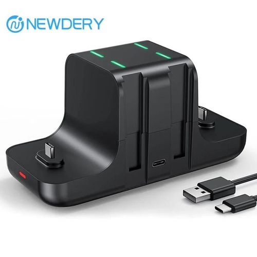 Newdery-Chargeur De Manette 6 En 1 Pour Nintendo Switch Pro, Modèle Oled Et Lite, Charge Rapide, Station S6, Alimentation Joy Con