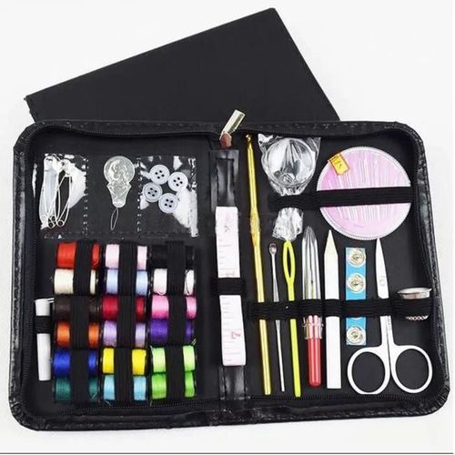 Trousse Set Kit Couture Coffret Bobine Fil Coudre Mercerie Enfile Aiguille Outil