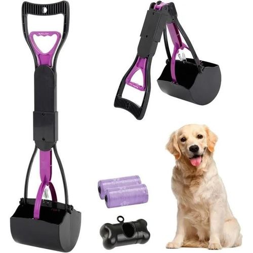 Noir, Pourpre - Pelle Ramasse-Crottes - Pet - Pliable - Long Manche - Noir & Pourpre - Facile À Utiliser