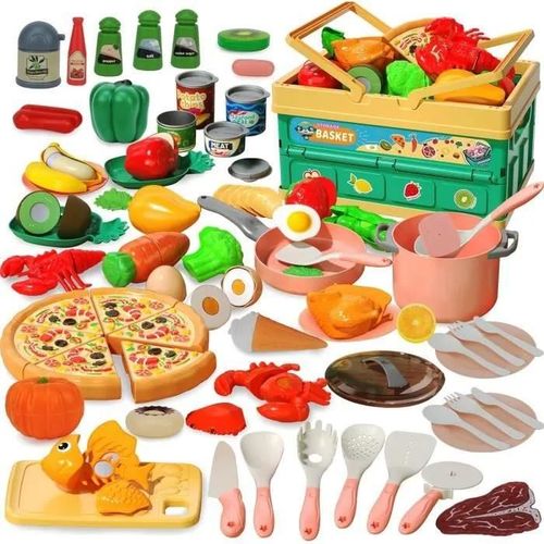 Colorés - Accessoire Cuisine Enfant - LECOO - 94 Pièces - Jouets éducatifs pour Garçons Filles de 3 à 6 ans