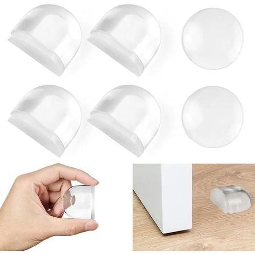 Butée de Porte Adhésive Transparentes,6 Arrêts et Butées de Porte Transparentes Stop-Porte Adhésif,Arrêts de Portes,Bloque Porte